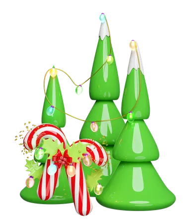 Christmas Tree  3D Illustration