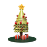 3d christmas decoration tree logo