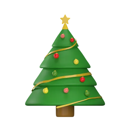 Christmas Tree Decoration 3 D Illustration 3D Illustration