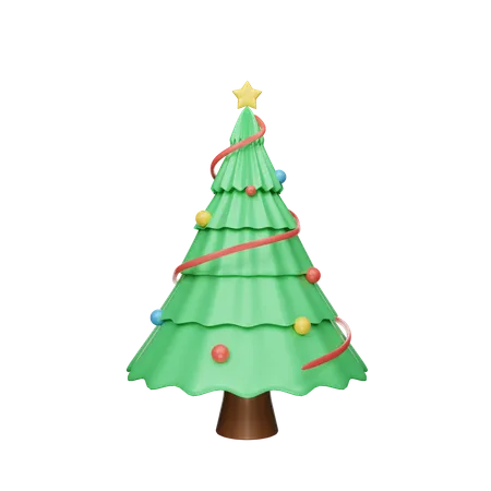 3 D Rendering Christmas Tree Illustration Object 3D Icon