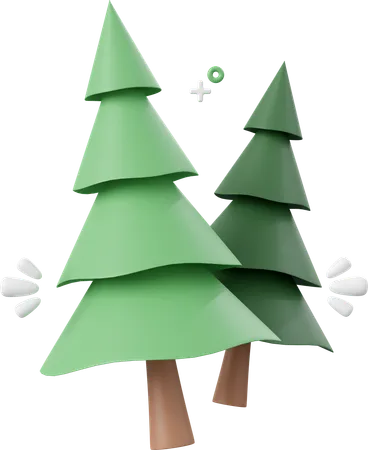 Christmas Pine Tree Christmas Theme Elements 3 D Illustration 3D Icon