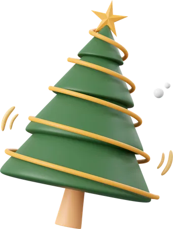 Christmas Tree With Decorations Christmas Theme Elements 3 D Illustration 3D Icon