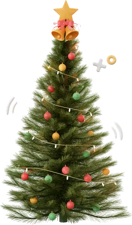 Christmas Tree Christmas Theme Elements 3 D Illustration 3D Icon