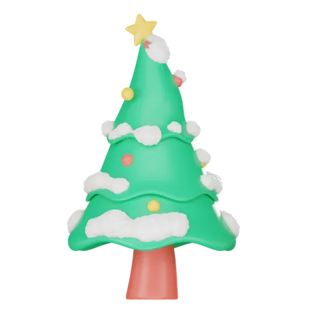 Christmas Tree 3 D Render Icon Illustration 3D Icon
