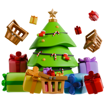 Christmas Tree Collection  3D Icon