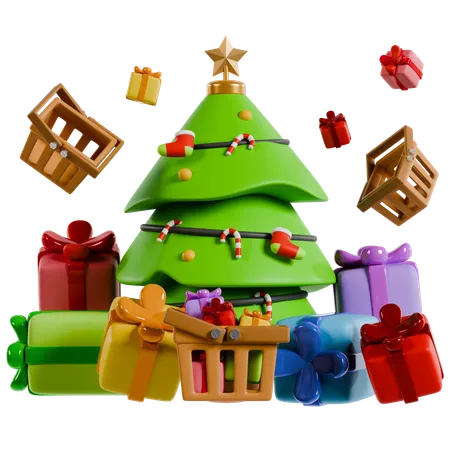 Christmas Tree Collection  3D Icon