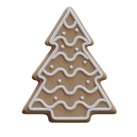 Christmas Tree Cookie  3D Illustration