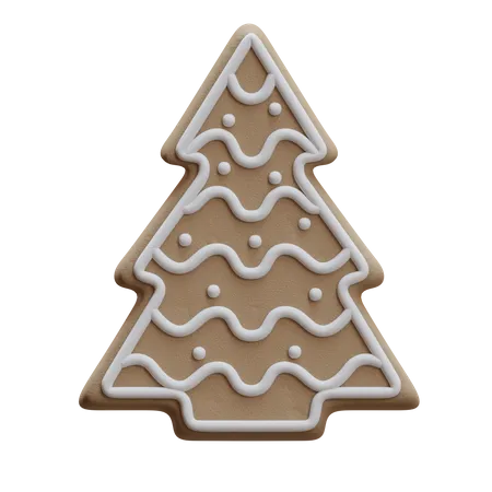 Christmas Tree Cookie  3D Illustration