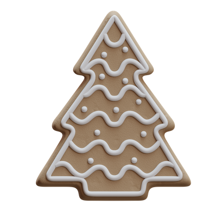 Christmas Tree Cookie 3D Illustration