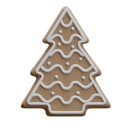Christmas Tree Cookie 3D Illustration
