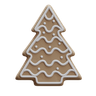 3d christmas tree cookie illustration