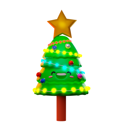 Christmas Tree Decoration  3D Illustration