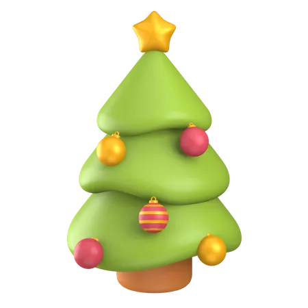 Christmas Tree Decoration  3D Illustration