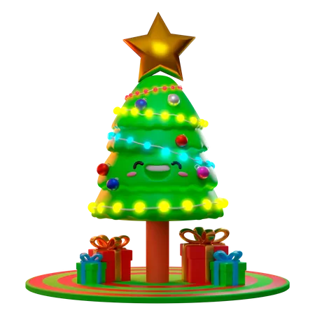 Christmas Tree Decoration  3D Illustration