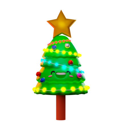 Christmas Tree Decoration 3D Illustration