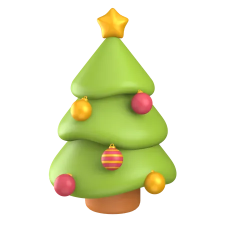 Christmas Tree Decoration 3D Illustration
