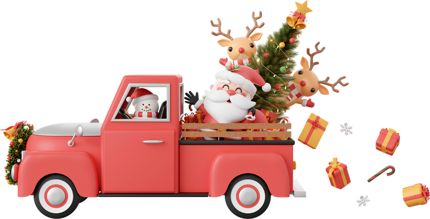 Christmas Truck  3D Icon