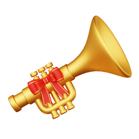 Christmas Trumpet  3D Icon