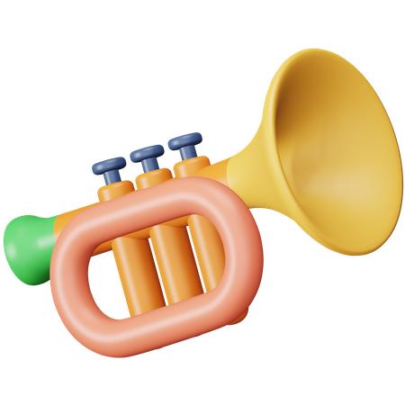 Christmas Trumpet  3D Icon