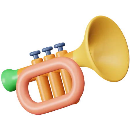 Christmas Trumpet  3D Icon