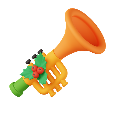 Christmas Trumpet  3D Icon