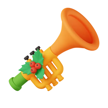 Christmas Trumpet  3D Icon