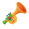 christmas trumpet 3d