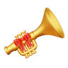 christmas trumpet 3d logos