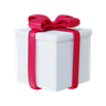 christmas white box gift 3d logo