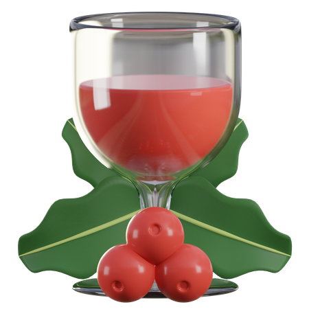 Christmas Wine  3D Icon