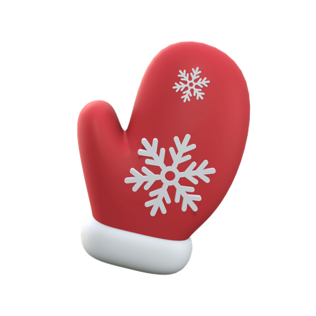 Christmas Winter Gloves 3D Illustration