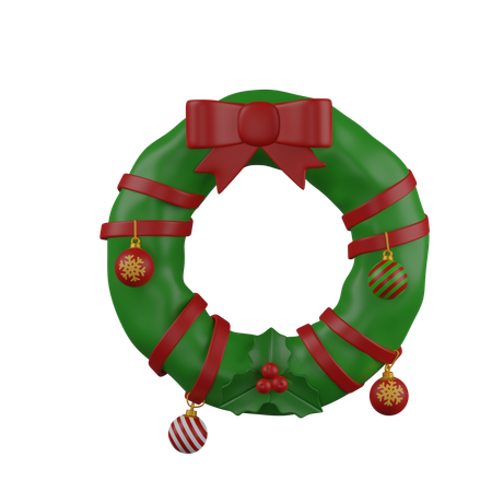Christmas wreath  3D Icon