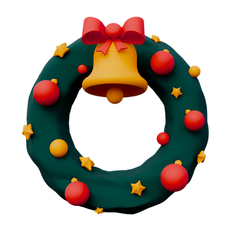 クリスマスリース  3D Icon