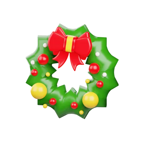 Christmas Wreath  3D Icon