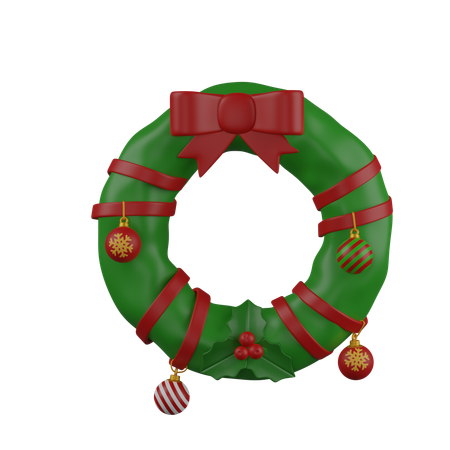 Christmas wreath  3D Icon