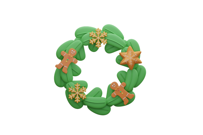 Christmas Wreath  3D Icon