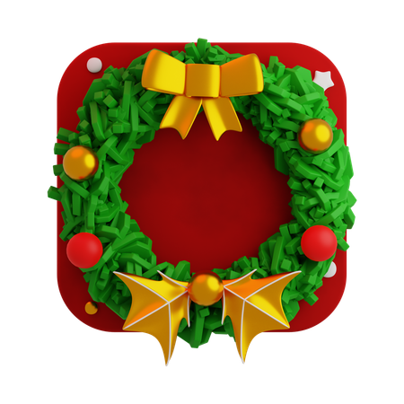 Christmas wreath  3D Icon