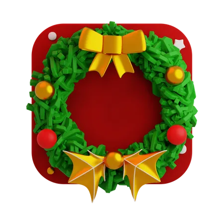 Christmas wreath  3D Icon