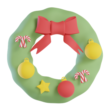 Christmas Wreath  3D Icon