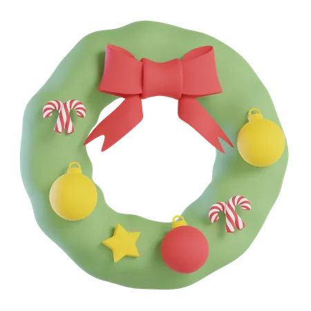 Christmas Wreath  3D Icon