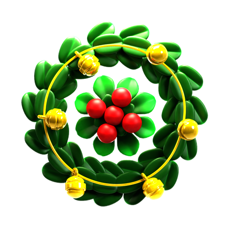 Christmas Wreath  3D Icon