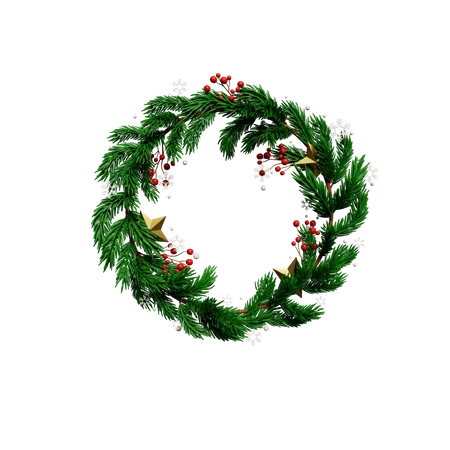 Christmas Wreath  3D Icon