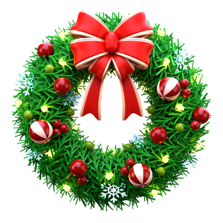 Christmas Wreath  3D Icon