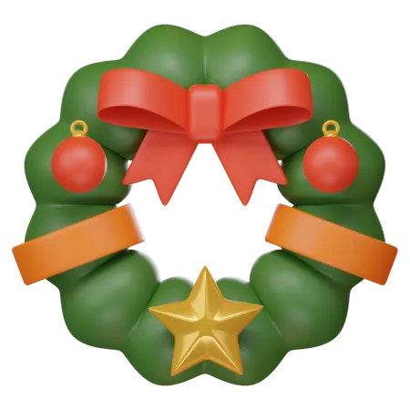 Christmas Wreath  3D Icon