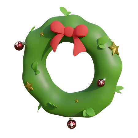 Christmas Wreath  3D Illustration