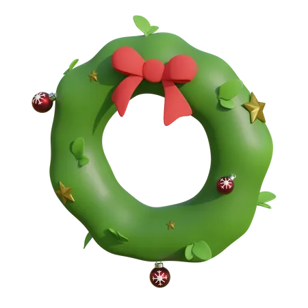 Christmas Wreath  3D Illustration