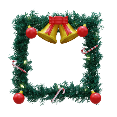 Christmas wreath  3D Illustration