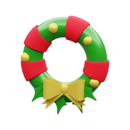 Christmas Wreath  3D Illustration