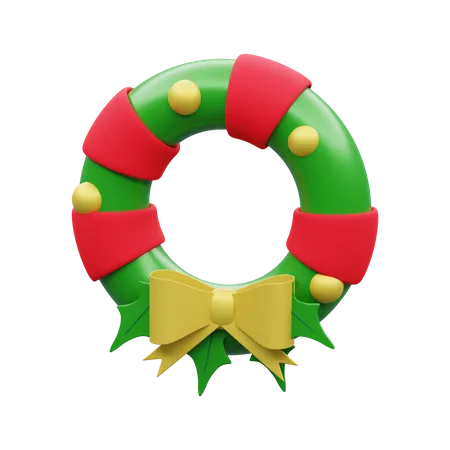 Christmas Wreath  3D Illustration