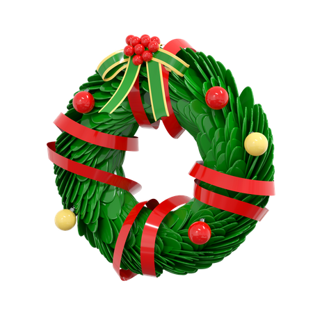 Christmas Wreath  3D Illustration